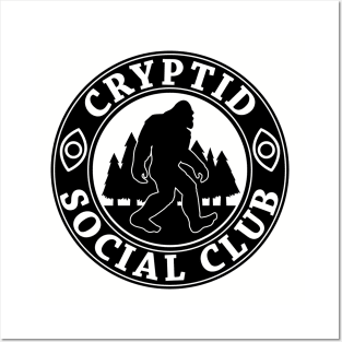 Cryptid Social Club - Monochrome Posters and Art